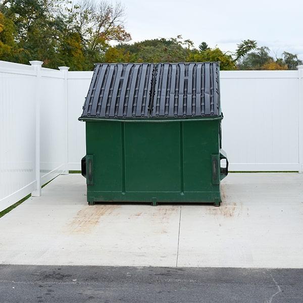 our commercial dumpsters can be used for many non-hazardous materials, including food waste, cardboard, and construction debris